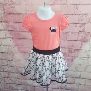 Disney Minnie Mouse Skort 2 pc Outfit Sz 4T